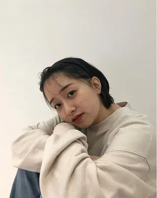 ショート ヘアアレンジ i.＋sapporo所属・🩶韓国ヘア🩶 くびれ❤︎顔まわりのヘアスタイル