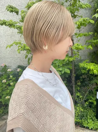 ショート ショート/ボブ/ 白髪ぼかし/しんやのヘアスタイル