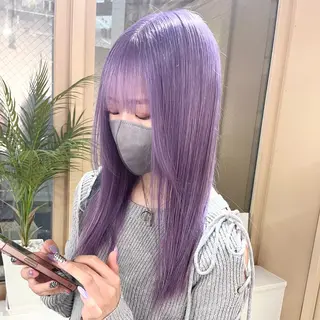 カラー 渋谷🎨ハイトーン× エクステ🎨レンのヘアスタイル