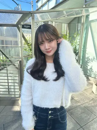 セミロング カラー 🖤KURUMI🖤 潤艶・髪質改善のヘアスタイル