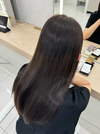 ロング 韓国レイヤー/ 顔まわり/西野和裕のヘアスタイル