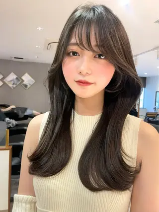 セミロング カラー Shousui Mutsumiのヘアスタイル