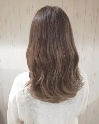 セミロング カラー 西川 敏夫のヘアスタイル