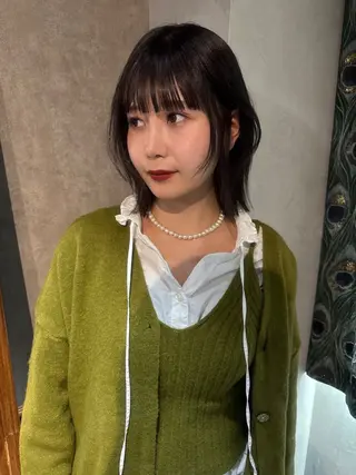 ミディアム カラー パーマ ヘアアレンジ メンズ 心斎橋美容室 Junのヘアスタイル