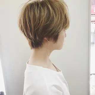 ショート カラー ショートボブ縮毛矯正 髪質改善のプロ山道潤のヘアスタイル