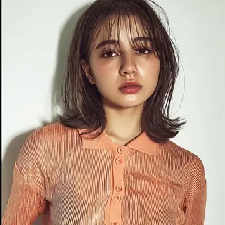 ミディアム 女性カット🌀 カラー⭐️大坂望心のヘアスタイル