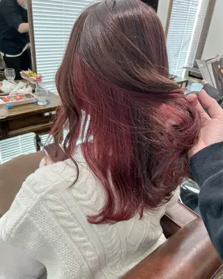 セミロング 田中 優のヘアスタイル