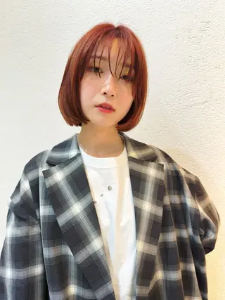 ショート カラー FERIA梅田🖤 透明感カラー🎀のヘアスタイル