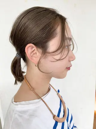 ショート カラー pole/apartment所属・💓パーマ，💗 レイヤーカットのヘアスタイル