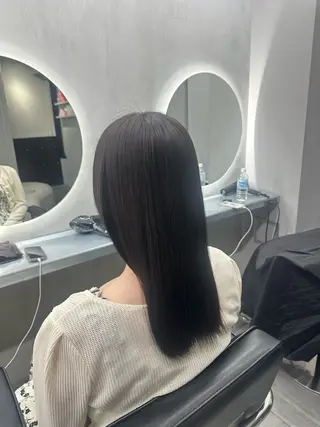 ミディアム カラー 透明感カラー グレージュ/あいのヘアスタイル