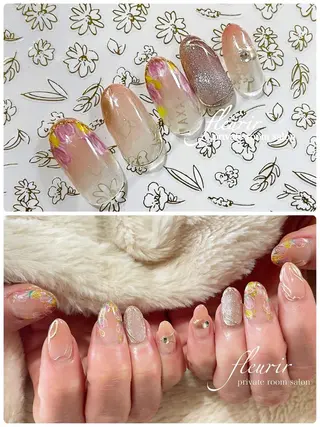 ネイル フルリール 【プライベートサロンのネイルデザイン