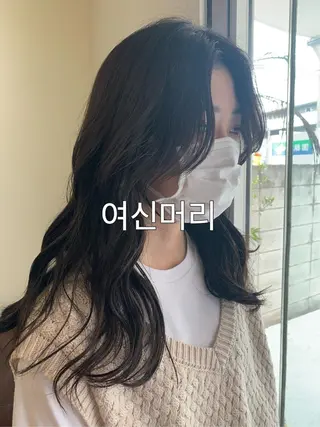 セミロング 本場韓国ヘア特化 아이비/Aibiのヘアスタイル