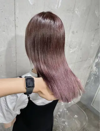 ミディアム カラー ベージュカラー💖 やすひろのヘアスタイル