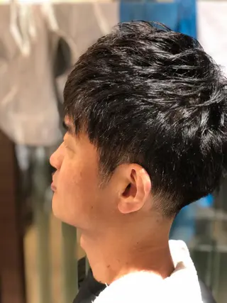 ショート カラー メンズ パーマ特化 三浦楓雅のヘアスタイル