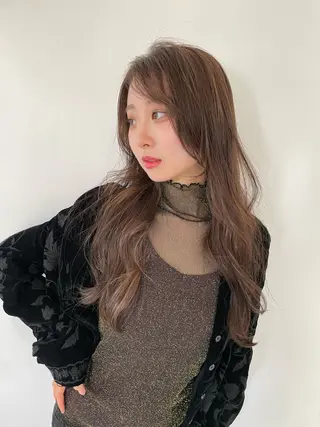 ロング カラー ヘアアレンジ 片山 千晴のヘアスタイル