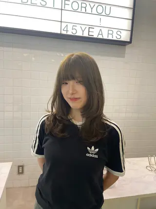 セミロング カラー 韓国ヘア/ネイル kanako🤍🫧のヘアスタイル