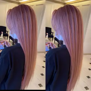 ロング カラー yosuke 梅田/バレイヤージュのヘアスタイル