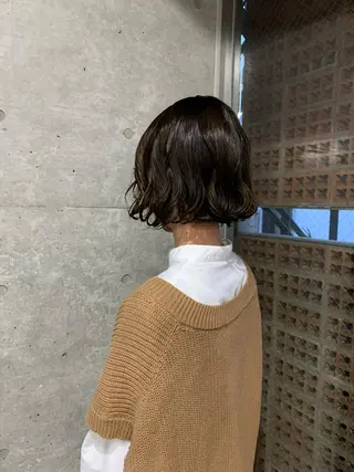 ショート パーマ ボブパーマコテ巻き風 パーマNo1深江秀平のヘアスタイル