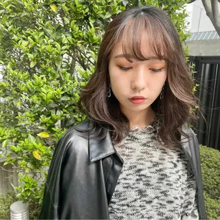 ミディアム カラー ヘアアレンジ ハイトーン/美髪矯正 🍃大江拓実のヘアスタイル