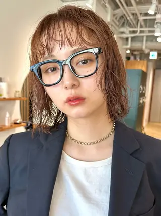 ミディアム sea by luvismけやき通り2号店所属・ボブ/ショート/ 縮毛矯正/岸本恭明のヘアスタイル