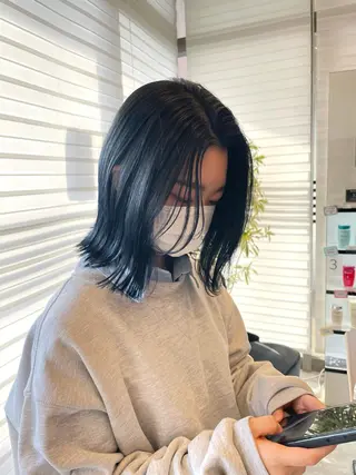 ミディアム カラー 田中   麗彩也のヘアスタイル