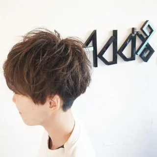 ショート カラー パーマ ヘアアレンジ Add9 柳田健登のヘアスタイル