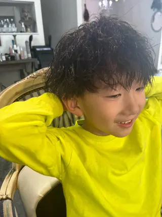 ショート パーマ メンズ Mariana雛/ 西大分/ハイライトのヘアスタイル