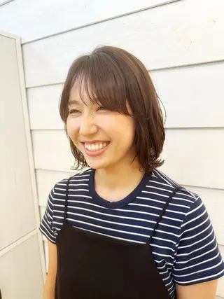 ミディアム カラー newline銀座所属・👑銀座ショート/ 絶壁補正/金子涼👑のヘアスタイル