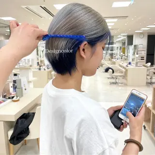 ショート カラー ヘアアレンジ 🍒KIKUCHI KANAE🍒のヘアスタイル