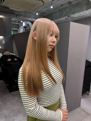 セミロング カラー 名古屋／デザイン／ ブリーチ/松井亮磨のヘアスタイル