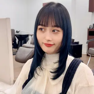 セミロング カラー ブリーチなし/レイヤ ー特化🌈Tommyのヘアスタイル