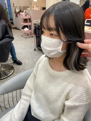 ミディアム 新宿/韓国ヘア 中明度カラー/かやのヘアスタイル