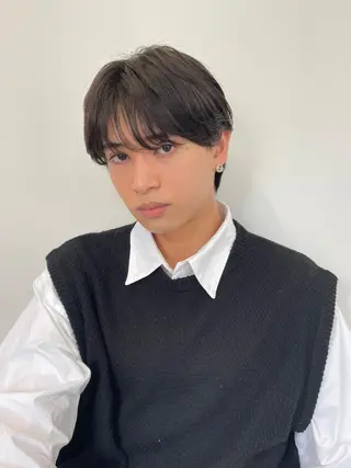 ショート カラー メンズ CLUTCH天王寺 西藤遥河のヘアスタイル