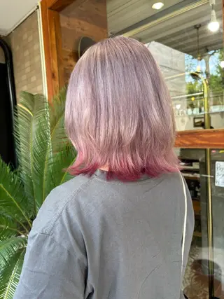 セミロング カラー なぎ🌿.∘[ボブ, ニュアンスカラー]のヘアスタイル