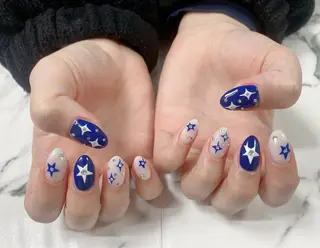 ロング カラー ネイル Q Free nailsのネイルデザイン