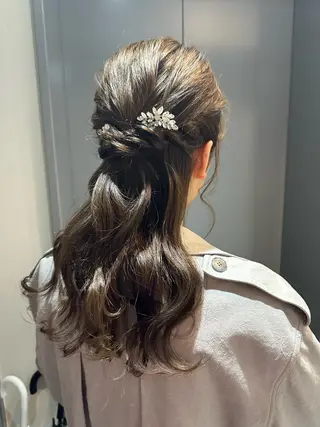 セミロング ヘアアレンジ 縮毛矯正+モテカラー 🎀✨MIHOのヘアスタイル