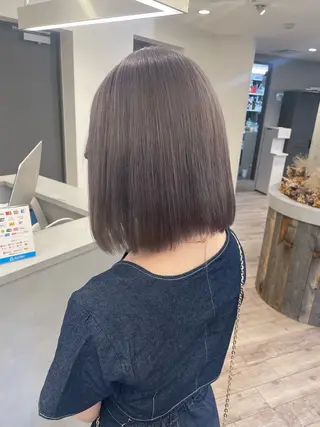 セミロング ♡似合わせハイトーン ♡maiのヘアスタイル