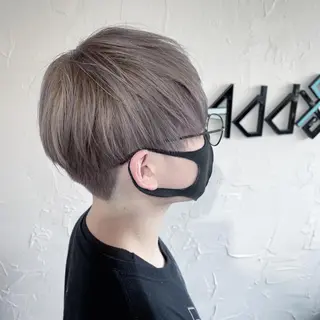 ショート カラー パーマ ヘアアレンジ メンズ Add9 柳田健登のヘアスタイル