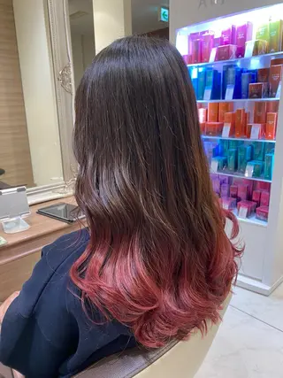 ロング カラー 髪質改善/ ストレート/佐藤健人のヘアスタイル