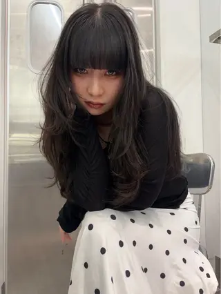 ロング カット×ブリーチカ ラー‪/yuNa🩶のヘアスタイル