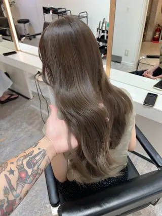 ロング カラー ヘアアレンジ ✨韓国/外国人風✨ 江原巧のヘアスタイル