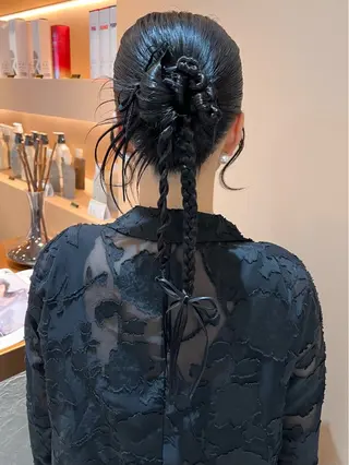 ロング ヘアアレンジ ✨カチモリ✨レイヤー 韓国ヘア🇰🇷ゆいのヘアスタイル