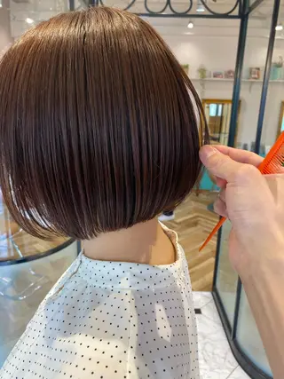ショート レイヤー/韓国/ボブ 縮毛矯正/畠中ケントのヘアスタイル