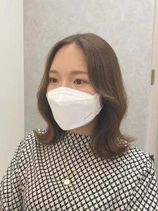 ミディアム カラー 髪質改善 ヒデのヘアスタイル