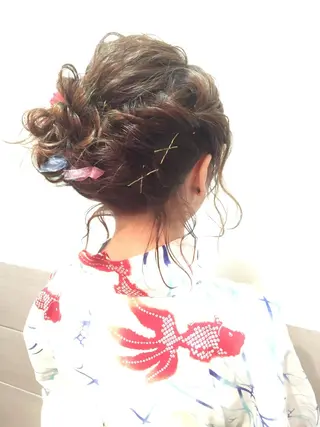 セミロング カラー パーマ ヘアアレンジ 可愛いを作る神 ナオヒロのヘアスタイル