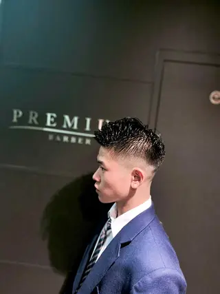 ショート パーマ メンズ HIROGINZA ヒロ銀座 青山所属・マツオ リュウホウ🐉のヘアスタイル