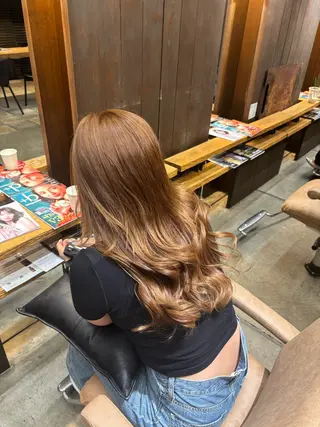 ロング カラー 朝斗/ブリーチなし ・Wカラー・エクステのヘアスタイル