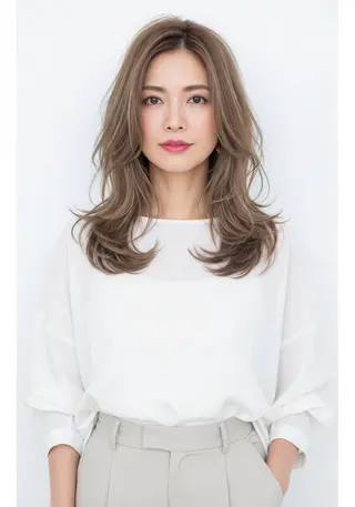 ロング 松尾幸栄 PLEASUREのヘアスタイル