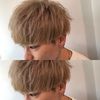 ショート メンズ BABY 艶髪暗髪ヘア💖達人のヘアスタイル