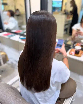 ロング 岡 龍太郎のヘアスタイル